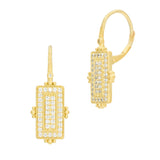 Amazonian Allure Pavé Bar Drop Earrings