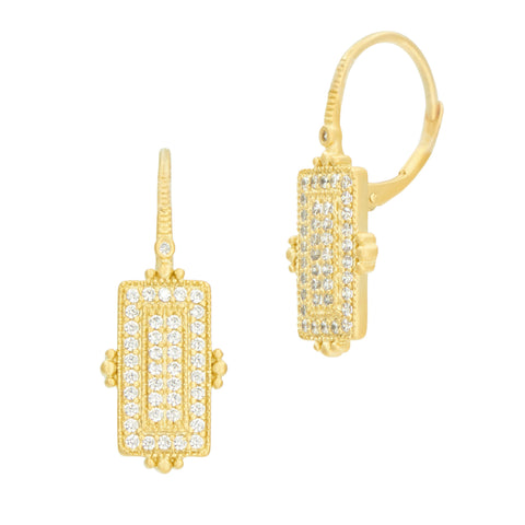 Amazonian Allure Pavé Bar Drop Earrings - FREIDA ROTHMAN