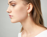 Amazonian Allure Pavé Bar Drop Earrings