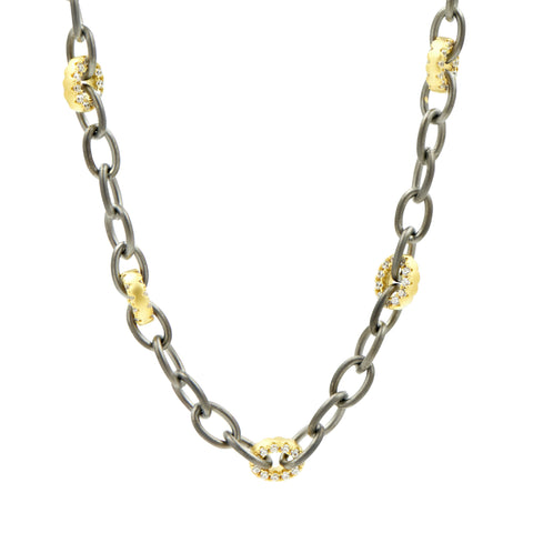 Alternating pavé Link Necklace